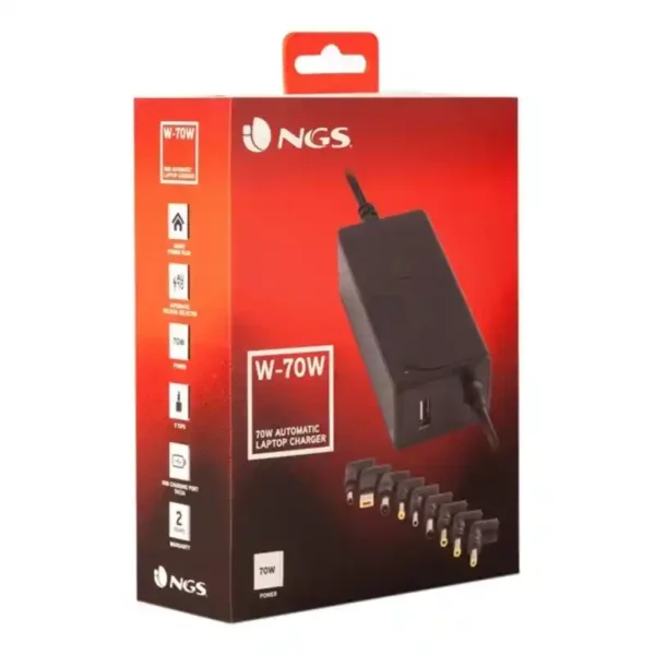 Chargeur pour ordinateur portable NGS W-70 230V 70W Noir. SUPERDISCOUNT FRANCE