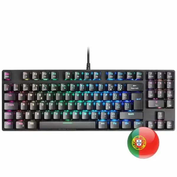 Clavier Gaming Mars Gaming MKREVOPROBPT LED RGB PT Qwerty Portugais Noir Singe Portugais (1 pièce). SUPERDISCOUNT FRANCE