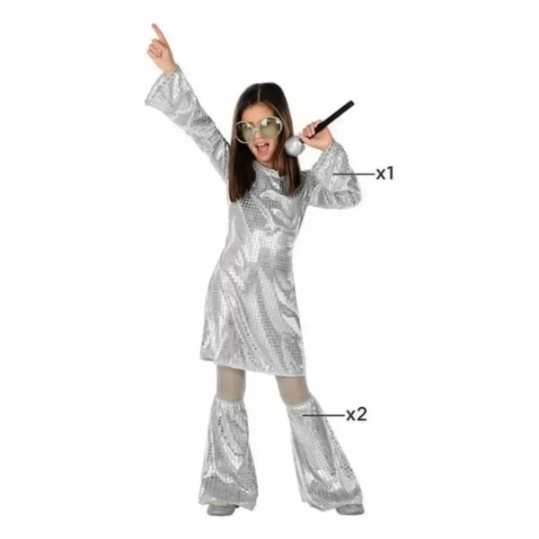 Costume pour enfants disco argent_2093. DIAYTAR SENEGAL - Votre Passage vers l'Élégance Abordable. Explorez notre collection où chaque produit est choisi pour sa qualité et son accessibilité, incarnant ainsi l'essence du Sénégal.