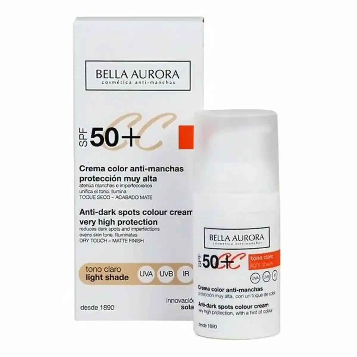 Creme anti taches cc cream bella aurora light tone spf 50 30 ml _1452. DIAYTAR SENEGAL - Là où la Diversité Rencontre la Qualité. Parcourez notre gamme complète et trouvez des produits qui incarnent la richesse et l'unicité du Sénégal.