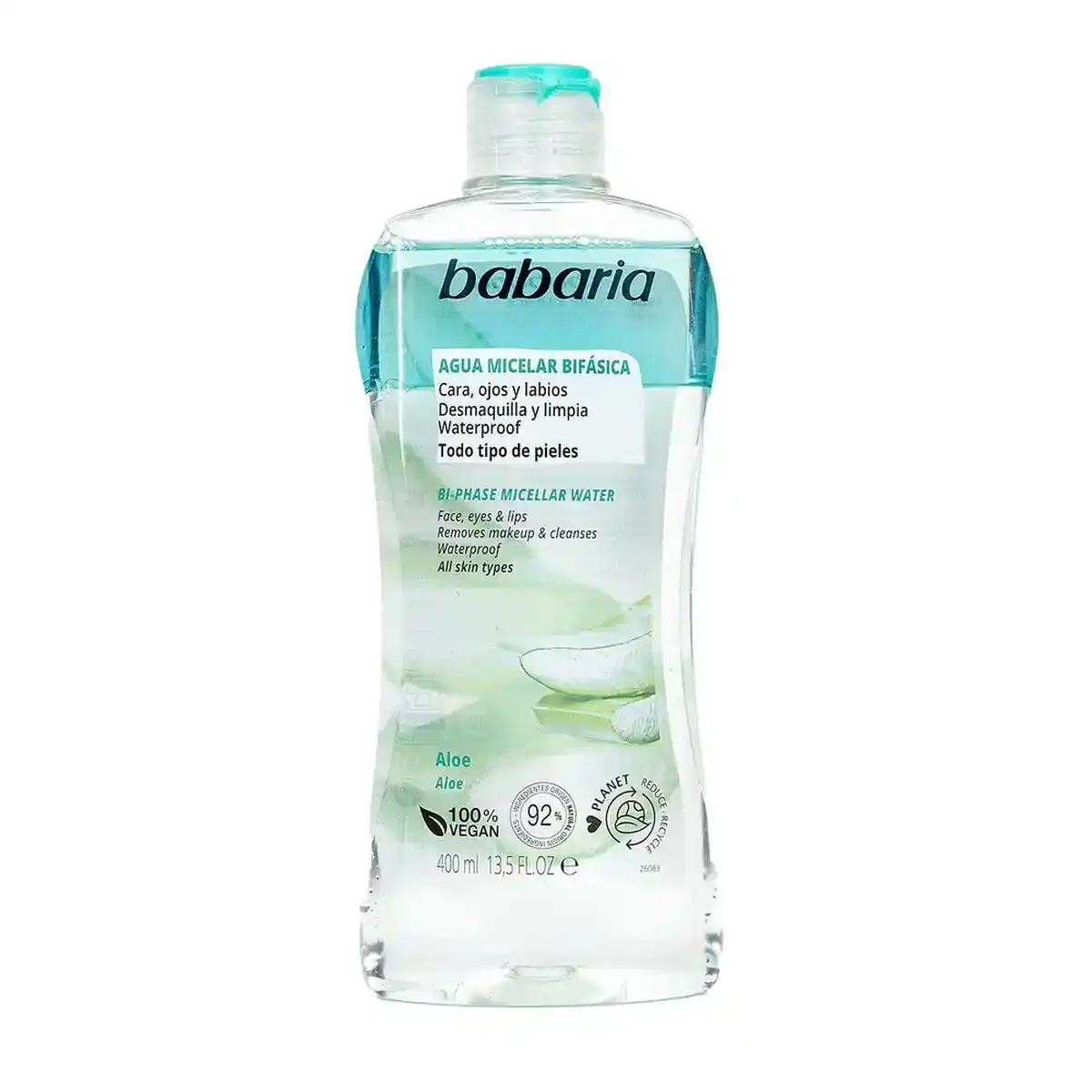 Demaquillant visage biphasique babaria eau micellaire aloe vera 400 ml _6837. Bienvenue chez DIAYTAR SENEGAL - Où Chaque Objet a son Histoire. Découvrez notre sélection méticuleuse et choisissez des articles qui racontent l'âme du Sénégal.