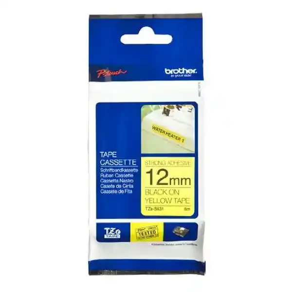 Ruban adhésif Brother TZES631 12 mm x 8 m Noir Jaune Stratifié. SUPERDISCOUNT FRANCE