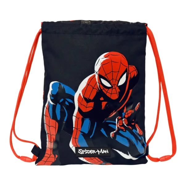 Sac à Dos à Cordes Spiderman Hero Noir (26 x 34 x 1 cm). SUPERDISCOUNT FRANCE