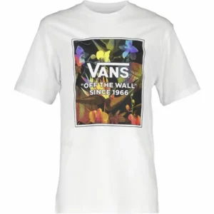 T-shirt manches courtes enfant Vans Flowers Blanc. SUPERDISCOUNT FRANCE