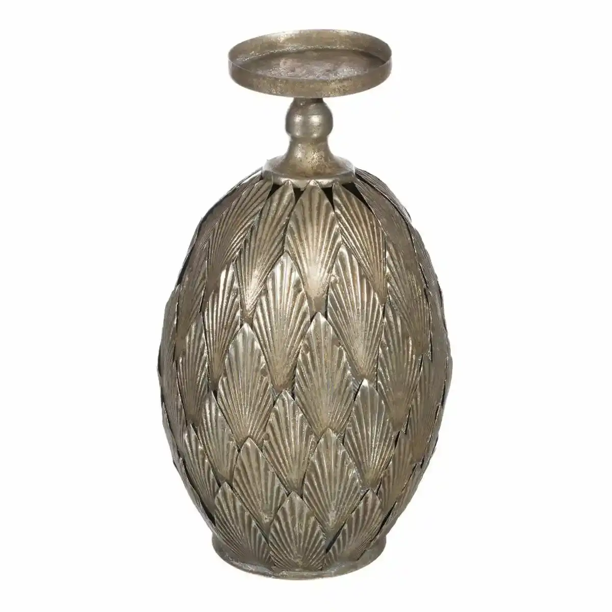 Bougeoir 15 5 x 15 5 x 28 cm metal argente_7061. Entrez dans l'Univers de DIAYTAR SENEGAL - Où Choisir est un Plaisir. Explorez notre gamme variée et trouvez des articles qui parlent à votre cœur et à votre style.