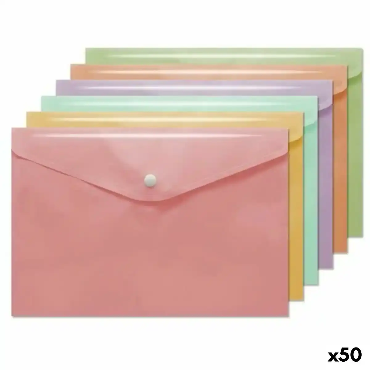 Enveloppes Bismark Porte-Documents 32,5 x 23 cm Cake polypropylène 50 Unités. SUPERDISCOUNT FRANCE