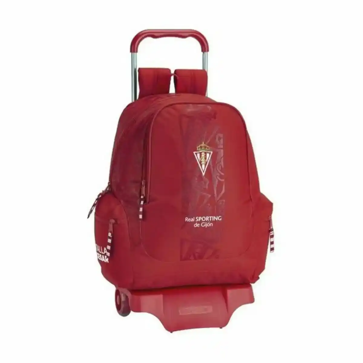 Sac à dos scolaire à roulettes 905 Real Sporting de Gijón Rouge. SUPERDISCOUNT FRANCE