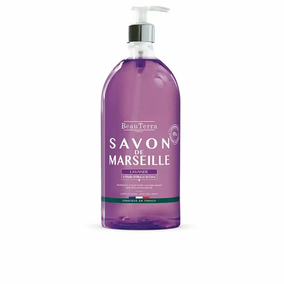 Savon liquide beauterra marseille universel lavande mains 1 l_2035. DIAYTAR SENEGAL - Là où Choisir est un Acte d'Amour pour le Sénégal. Explorez notre gamme et choisissez des produits qui célèbrent la culture et l'artisanat du pays.