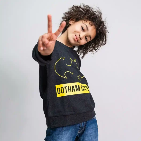 Sweat Unisexe sans Capuche Batman Noir. SUPERDISCOUNT FRANCE