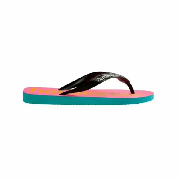 Tongs Femme Havaianas Top Logomania Bleu Rose. SUPERDISCOUNT FRANCE