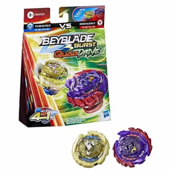 Toupie Hasbro Cyclone Belfyre et Berserk Balderov Duopack Gun Launcher. SUPERDISCOUNT FRANCE