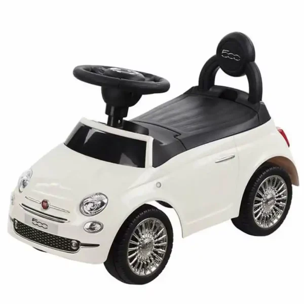 Tricycle RIDE ON CAR FIAT 500 BLANC. SUPERDISCOUNT FRANCE