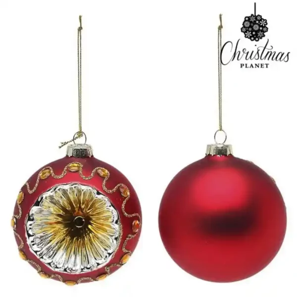 Boules de noel 8 cm 2 uds crystal red_8929. DIAYTAR SENEGAL - Là où Chaque Produit est une Trouvaille Unique. Découvrez notre boutique en ligne et trouvez des articles qui vous distinguent par leur originalité.