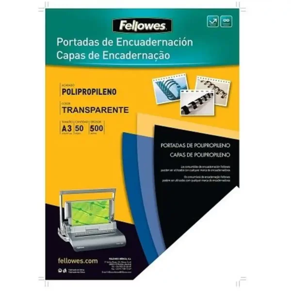 Couverture Fellowes Transparent 50 Unités Reliure A3. SUPERDISCOUNT FRANCE