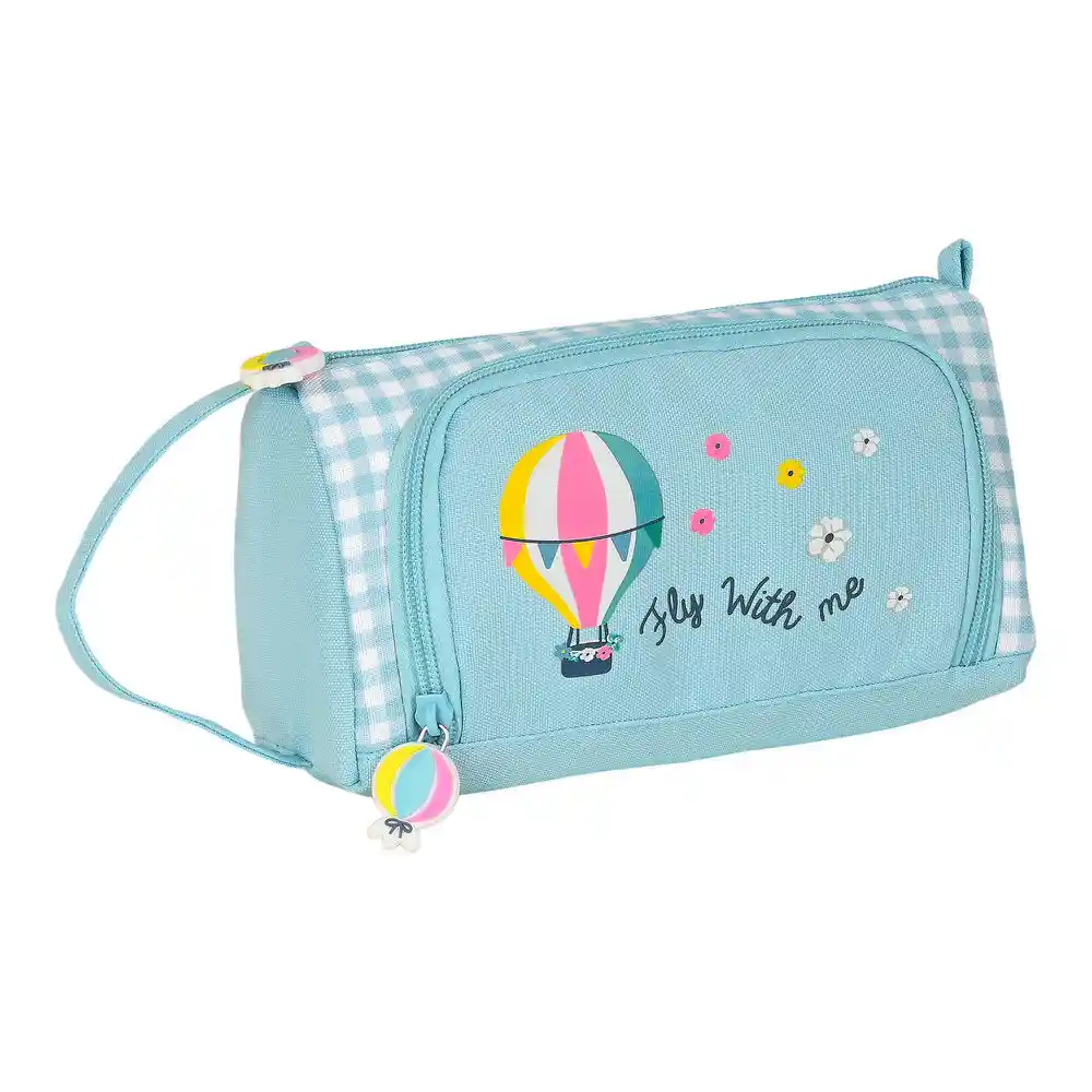 Mallette Scolaire BlackFit8 Fly with me Blanc Bleu Ciel (20 x 11 x 8,5 cm). SUPERDISCOUNT FRANCE