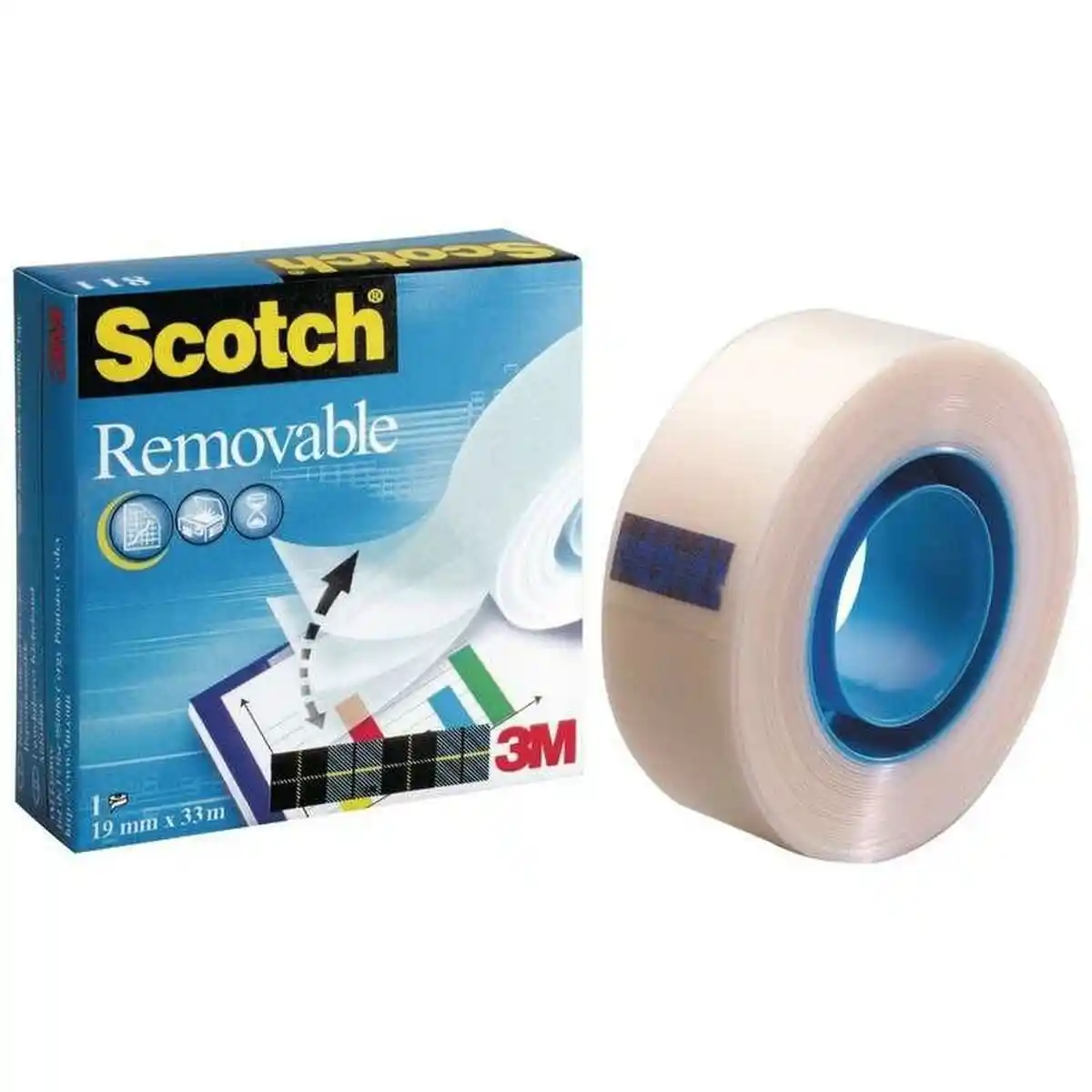Ruban Adhésif Scotch Magic 12 Unités (19 mm x 33 m). SUPERDISCOUNT FRANCE