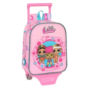 Sac à dos scolaire à roulettes LOL Surprise ! Glow girl Rose (22 x 27 x 10 cm). SUPERDISCOUNT FRANCE