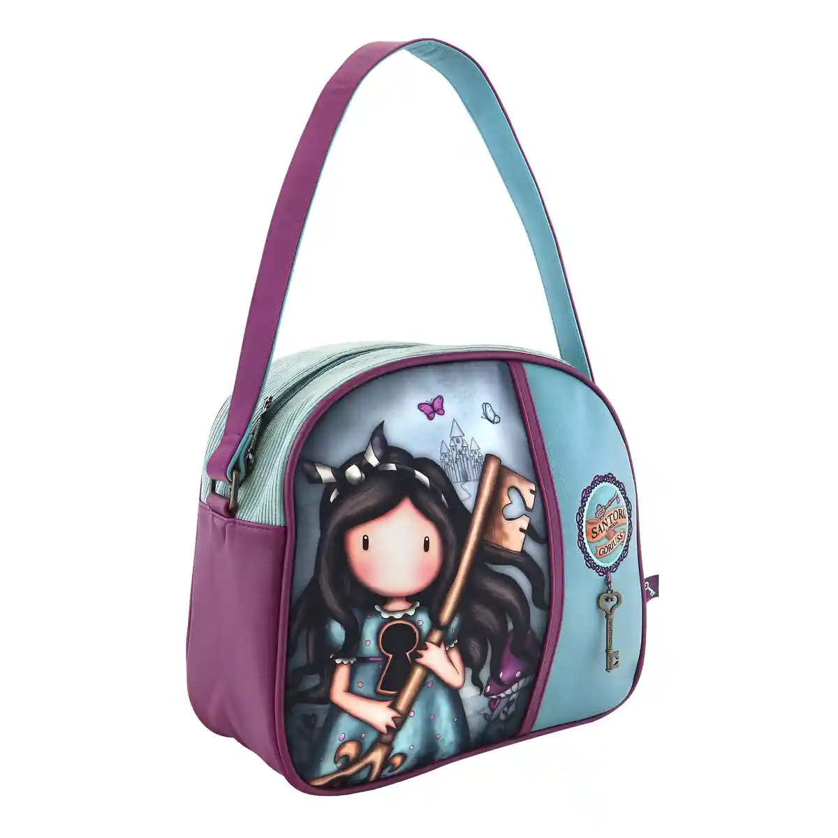 Sac à main Gorjuss Curiosity Violet Gris Vert (30 x 28,5 x 11,5 cm). SUPERDISCOUNT FRANCE