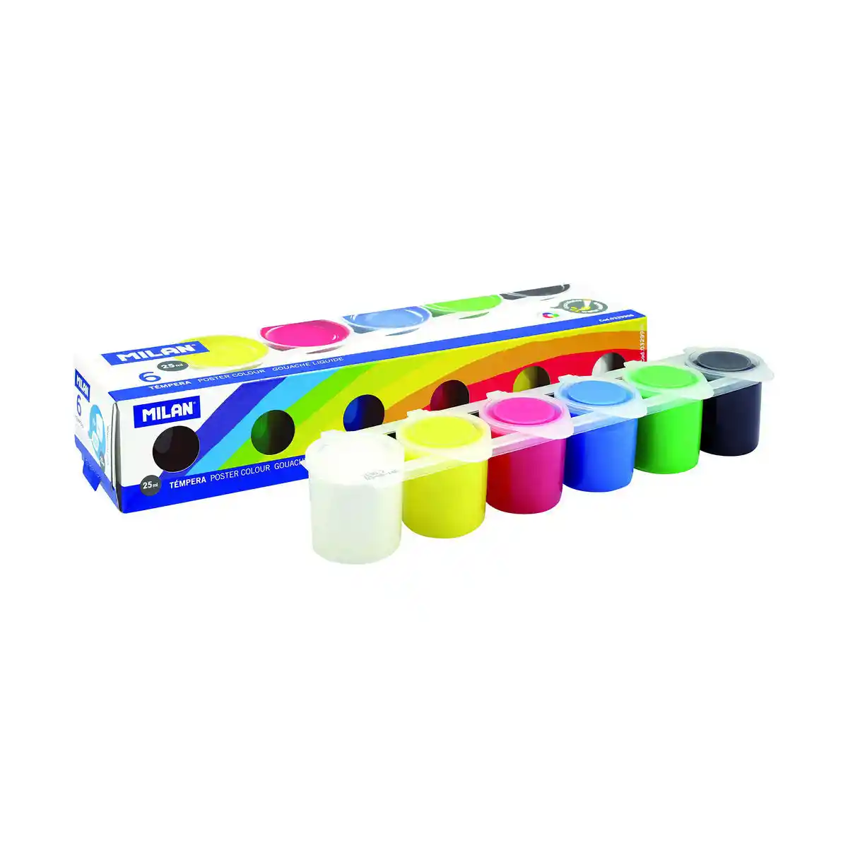 Tempera Milan Bleu Blanc Multicolore Peinture. SUPERDISCOUNT FRANCE