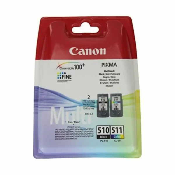 Cartouche d'encre compatible Canon PG-510/CL511 Noir Tricolore Jaune Cyan Magenta. SUPERDISCOUNT FRANCE