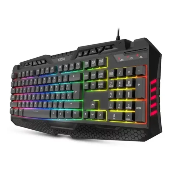 Clavier Gaming Krom Kyra RGB USB Noir. SUPERDISCOUNT FRANCE