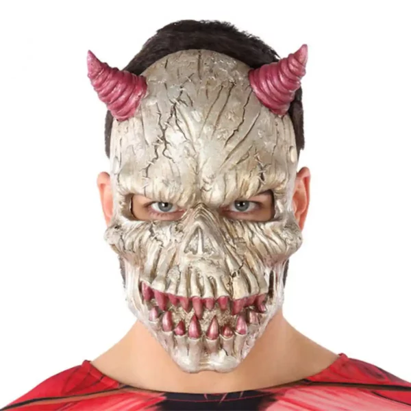 Masque Halloween Démon Masculin Blanc (21 x 34 cm). SUPERDISCOUNT FRANCE