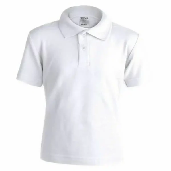 Polo à manches courtes pour enfants 145875 Blanc. SUPERDISCOUNT FRANCE