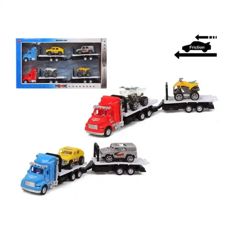 Porte-camion et voitures à friction 119268 (lot de 2). SUPERDISCOUNT FRANCE