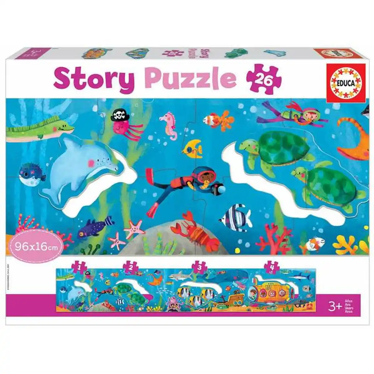 Puzzle enfant Educa Monde sous-marin 26 pièces. SUPERDISCOUNT FRANCE