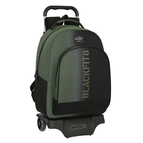 Sac à dos scolaire à roulettes BlackFit8 Gradient Black Military green (32 x 42 x 15 cm). SUPERDISCOUNT FRANCE