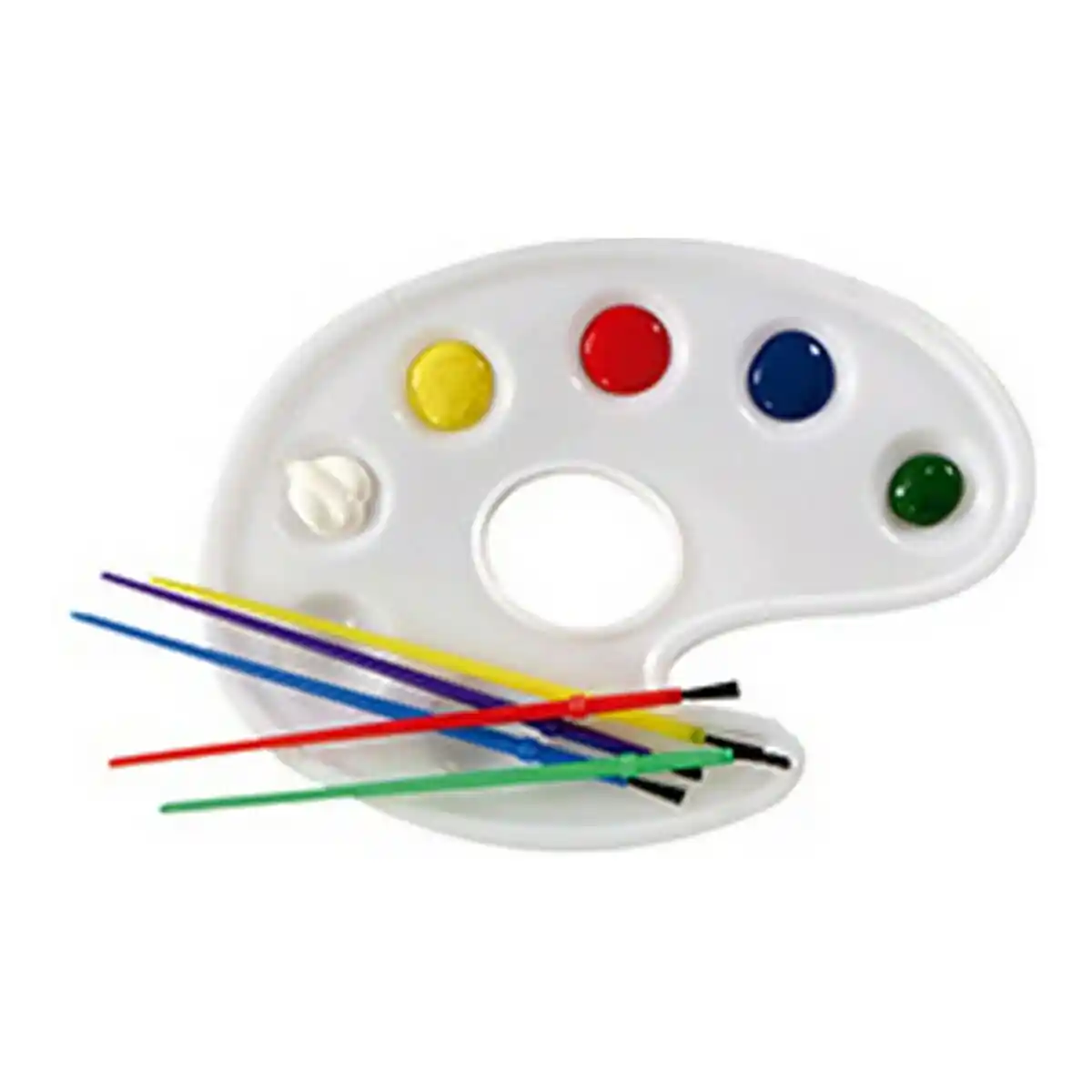 Set de peinture Palette Pinceaux Blanc Plastique (10 pièces). SUPERDISCOUNT FRANCE