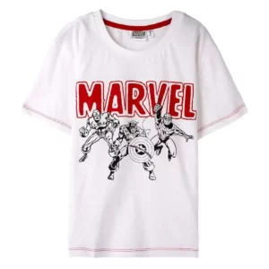T-shirt manches courtes enfant Marvel Blanc. SUPERDISCOUNT FRANCE