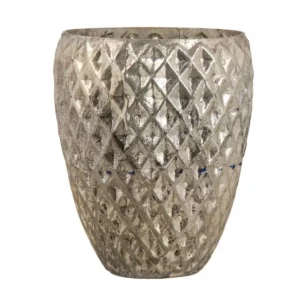 Bougeoir 13 x 13 x 18 cm cristal dore_8940. DIAYTAR SENEGAL - Où Choisir Devient un Plaisir. Découvrez notre boutique en ligne et choisissez parmi une variété de produits qui satisferont tous vos besoins.