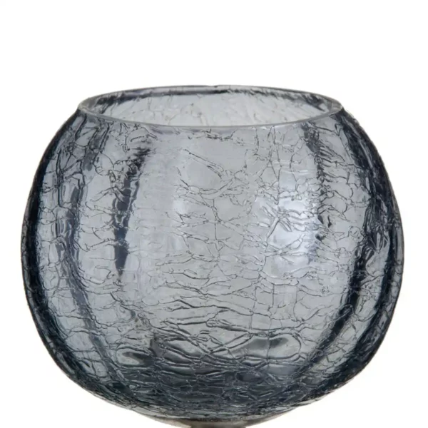 Bougeoir 13 x 13 x 56 cm cristal gris metal argente_7490. DIAYTAR SENEGAL - Là où l'Élégance Devient un Mode de Vie. Naviguez à travers notre gamme et choisissez des produits qui apportent une touche raffinée à votre quotidien.