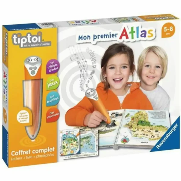 Livre interactif pour enfants Ravensburger Tiptoi Boîte de lecture interactive complète + Atlas. SUPERDISCOUNT FRANCE