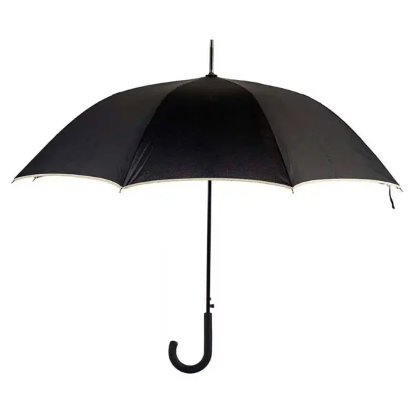 Parapluie fibre metallique noir creme 95 x 95 x 86 cm _6482. DIAYTAR SENEGAL - Votre Destination pour un Shopping Éclairé. Parcourez notre boutique en ligne pour découvrir des produits de qualité qui embelliront votre quotidien.