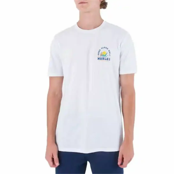 T-shirt à manches courtes pour homme Hurley Everyday Vacation Blanc. SUPERDISCOUNT FRANCE