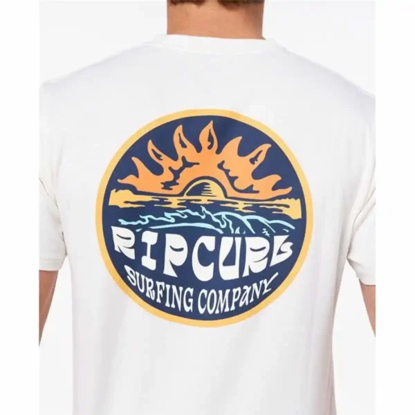 T-shirt à manches courtes pour homme Rip Curl Down The Line Blanc. SUPERDISCOUNT FRANCE