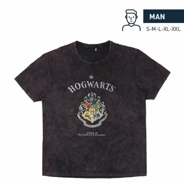 T-shirt manches courtes homme Harry Potter Gris foncé. SUPERDISCOUNT FRANCE
