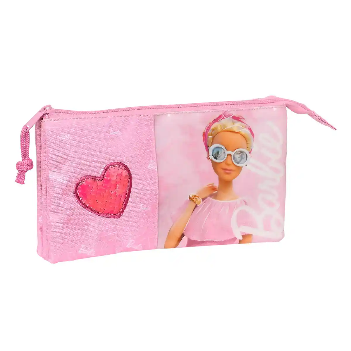 Triple Cabas Barbie Fille Rose (22 x 12 x 3 cm). SUPERDISCOUNT FRANCE