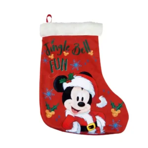 Bas de Noël Mickey Mouse Happy smiles 42 cm Polyester. SUPERDISCOUNT FRANCE