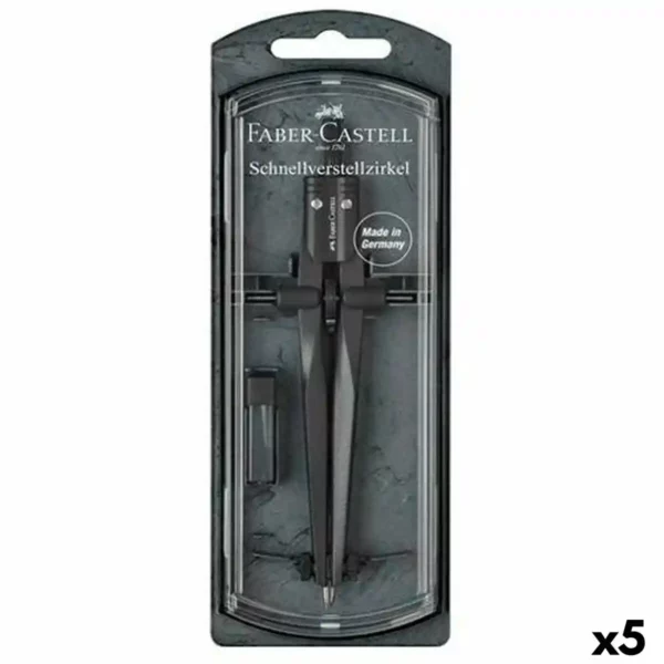 Boussole Faber-Castell Noir 5 Unités. SUPERDISCOUNT FRANCE