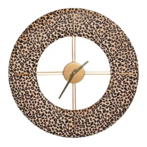 Horloge murale 48 x 3 5 x 48 cm tissu synthetique metal leopard_7396. Bienvenue chez DIAYTAR SENEGAL - Où Choisir est un Voyage. Plongez dans notre plateforme en ligne pour trouver des produits qui ajoutent de la couleur et de la texture à votre quotidien.