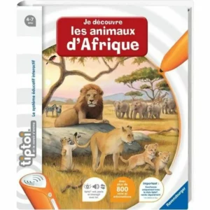 Livre interactif pour enfants Ravensburger à la découverte des animaux d'Afrique. SUPERDISCOUNT FRANCE