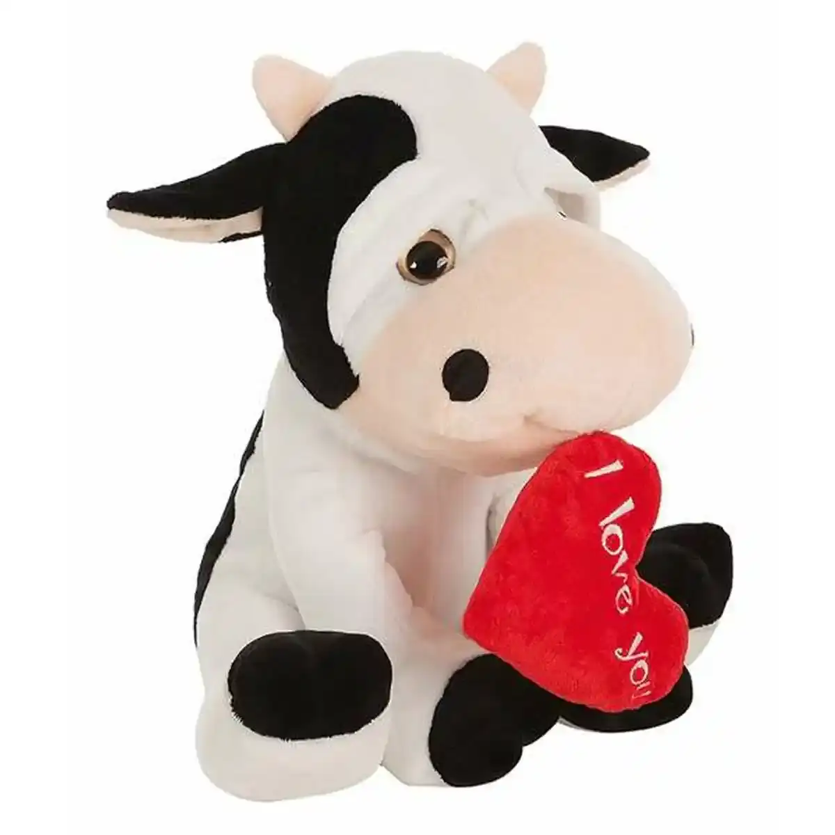 Peluche Fina Coeur Vache 16 cm. SUPERDISCOUNT FRANCE