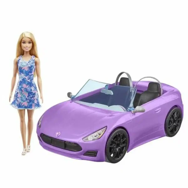 Poupée Mattel Barbie et sa décapotable violette. SUPERDISCOUNT FRANCE