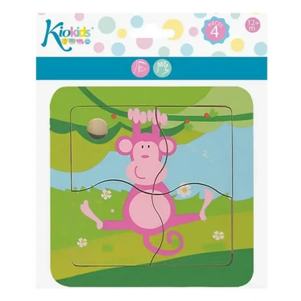 Puzzle Kiokids 4 pcs (15 x 15 cm). SUPERDISCOUNT FRANCE