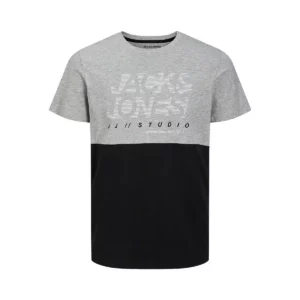 T-shirt à manches courtes pour homme Jack & Jones TEE SS CREW NECK 12226385 Gris. SUPERDISCOUNT FRANCE