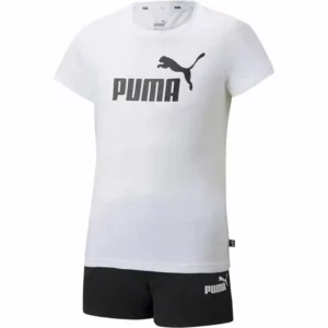 Tenue de Sport Enfant Puma Logo Tee Blanc. SUPERDISCOUNT FRANCE