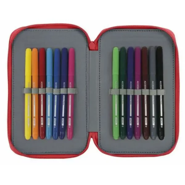 Trousse Double Real Sporting de Gijón Rouge (28 pcs). SUPERDISCOUNT FRANCE